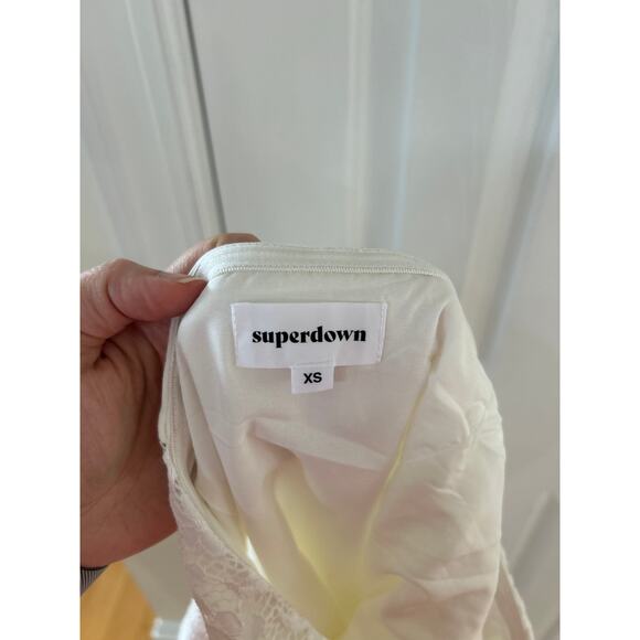 NWT Superdown White Lace Sweetheart Neckline Bodycon Mini Dress - Picture 4 of 6